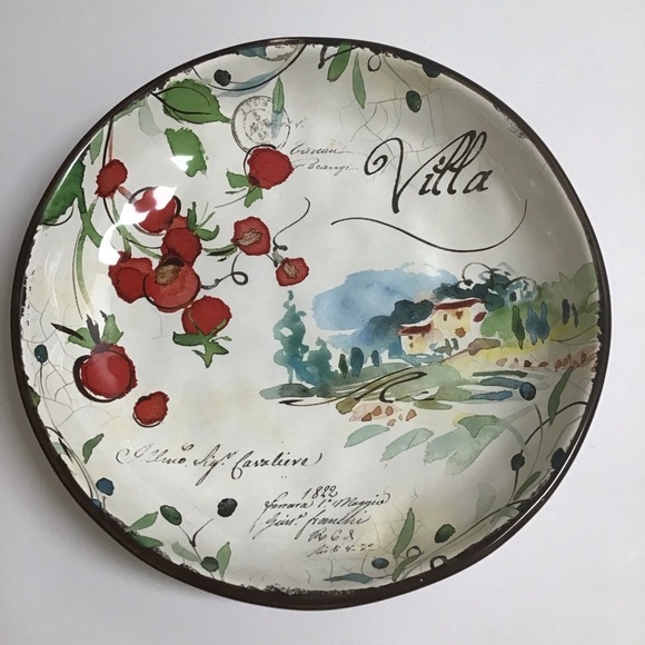 Dash of That Julie Paton Villa Tomato Salad Dessert Bowl Interamerican Products - Picture 14 of 14